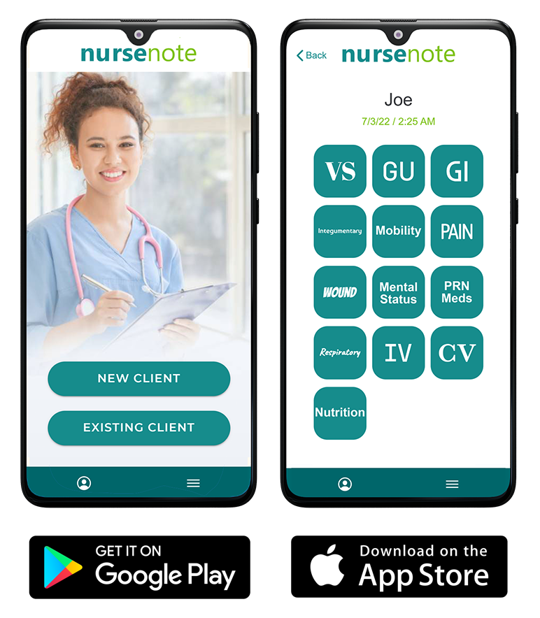 Nurse Note App Mockup